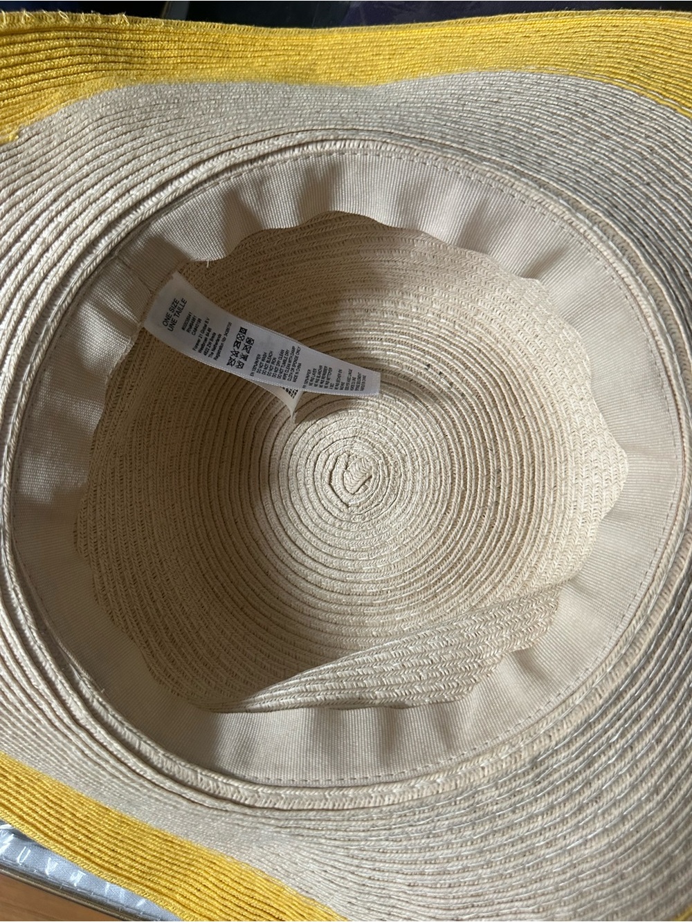 Yellow Rimmed Sunhat - Picture 6 of 7